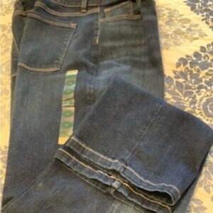 L.L. Bean Women's Straight Leg Jeans in Dark Blue Denim